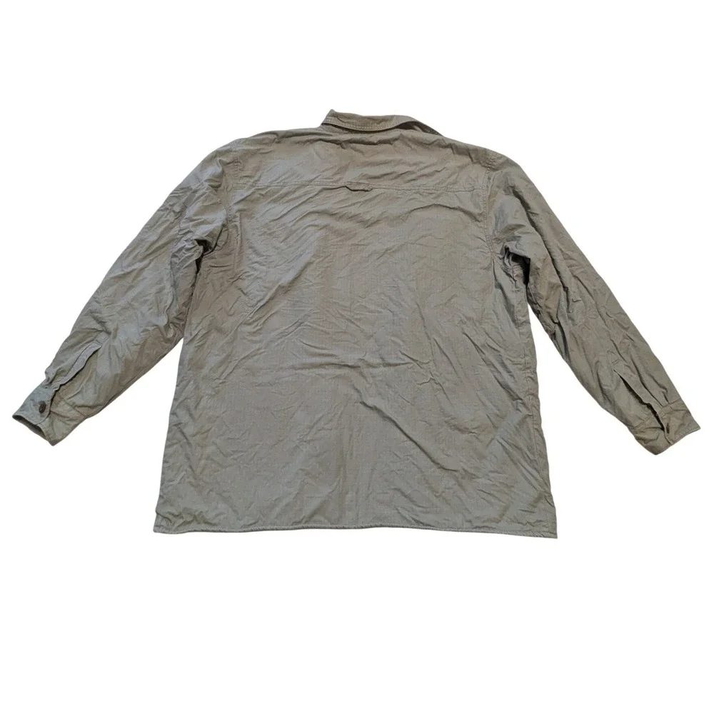 Levis Shirt Jacket Mens XL Olive Green‎ Sherpa Lined Ripstop Shacket Workwear